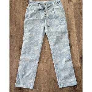 Sundance Women Pants Size 6 Blue Gray Button Fly Bastille Easy Living Coastal